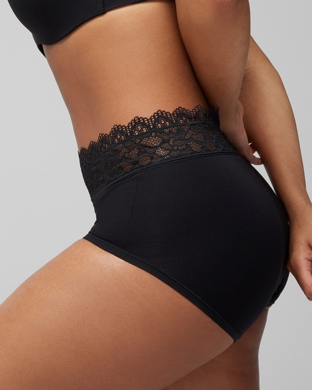 Shop Soma Women's Embraceable Super Soft Lace Brief Underwear In Into The Groove Mini Ws Size Xl |
