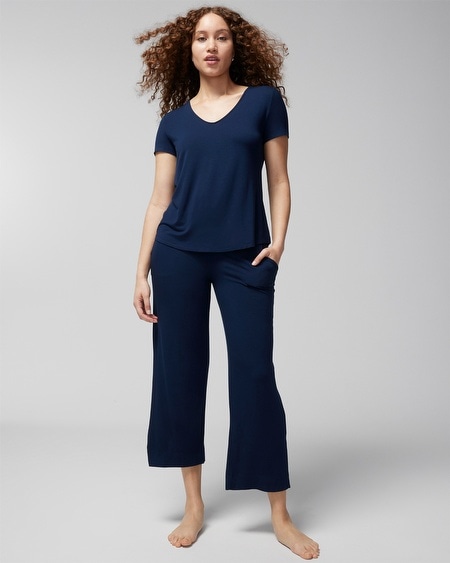Shop Soma Women's Cool Nights Short Sleeve Pajama T-shirt In Artichoke Size Medium |
