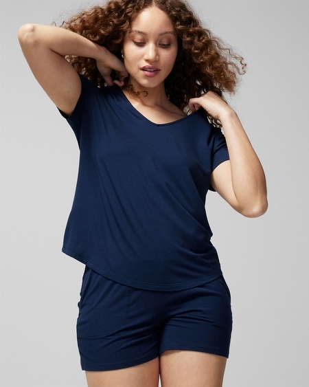 Shop Soma Women's Cool Nights Short Sleeve Pajama T-shirt In Artichoke Size Small |