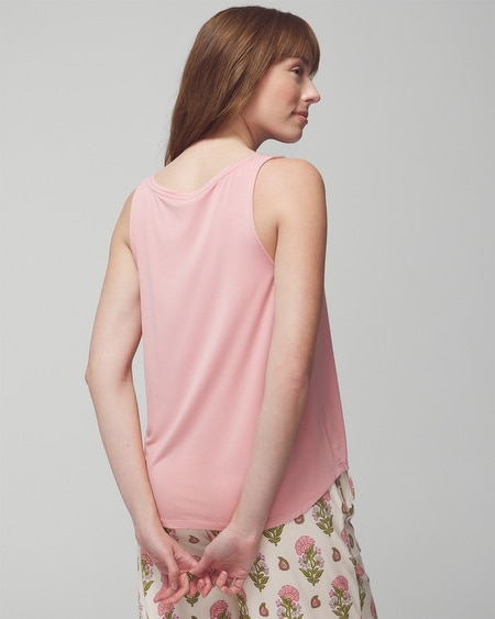 Shop Soma Women's Cool Nights V-neck Sleep Tank Top In Blush Pink Size Xs |