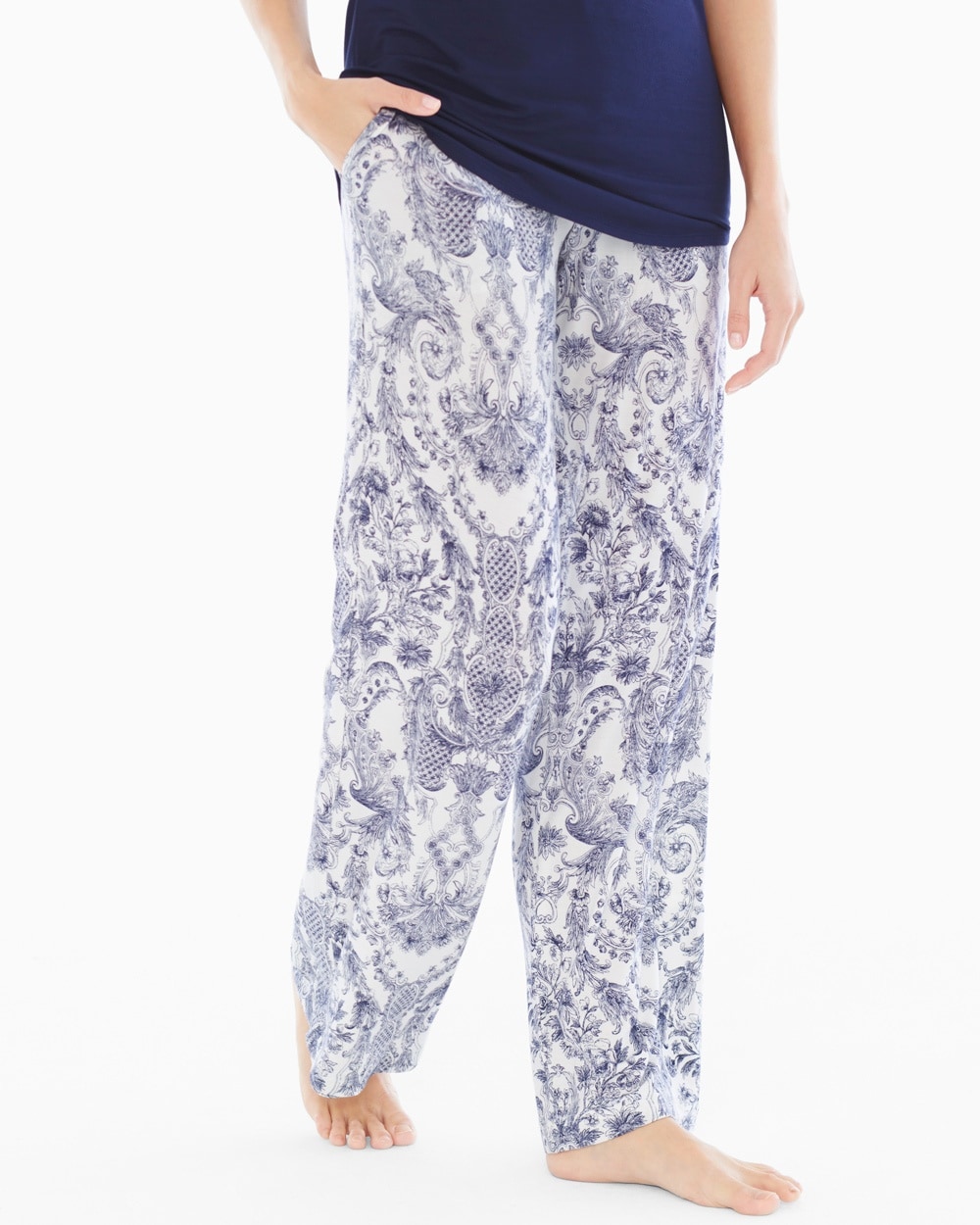 Cool Nights Tall Inseam Pajama Pants Provincial Ivory - Soma