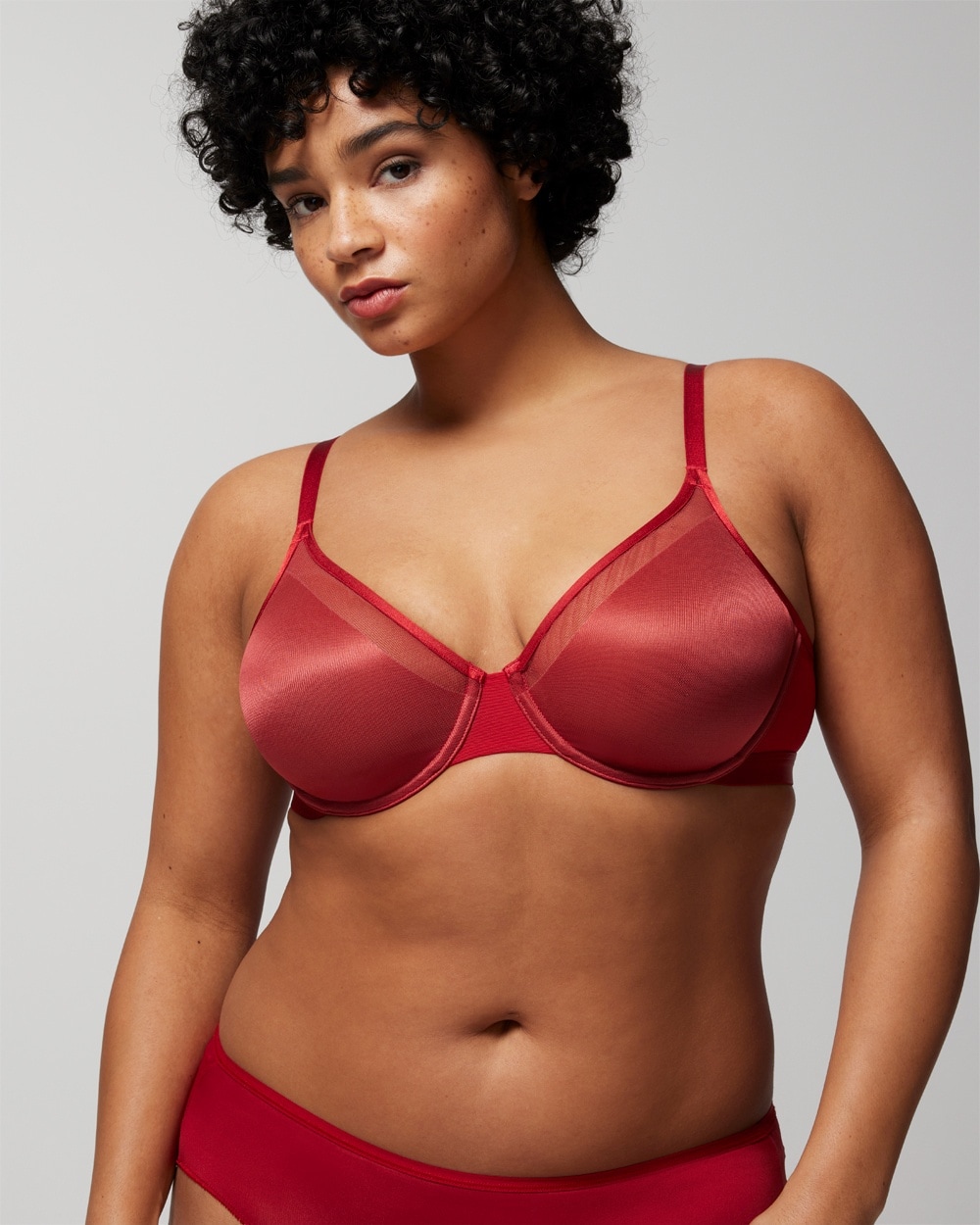 Soma Women's Unbelievable Lift Unlined Perfect Coverage Bra In Red Size 34d |