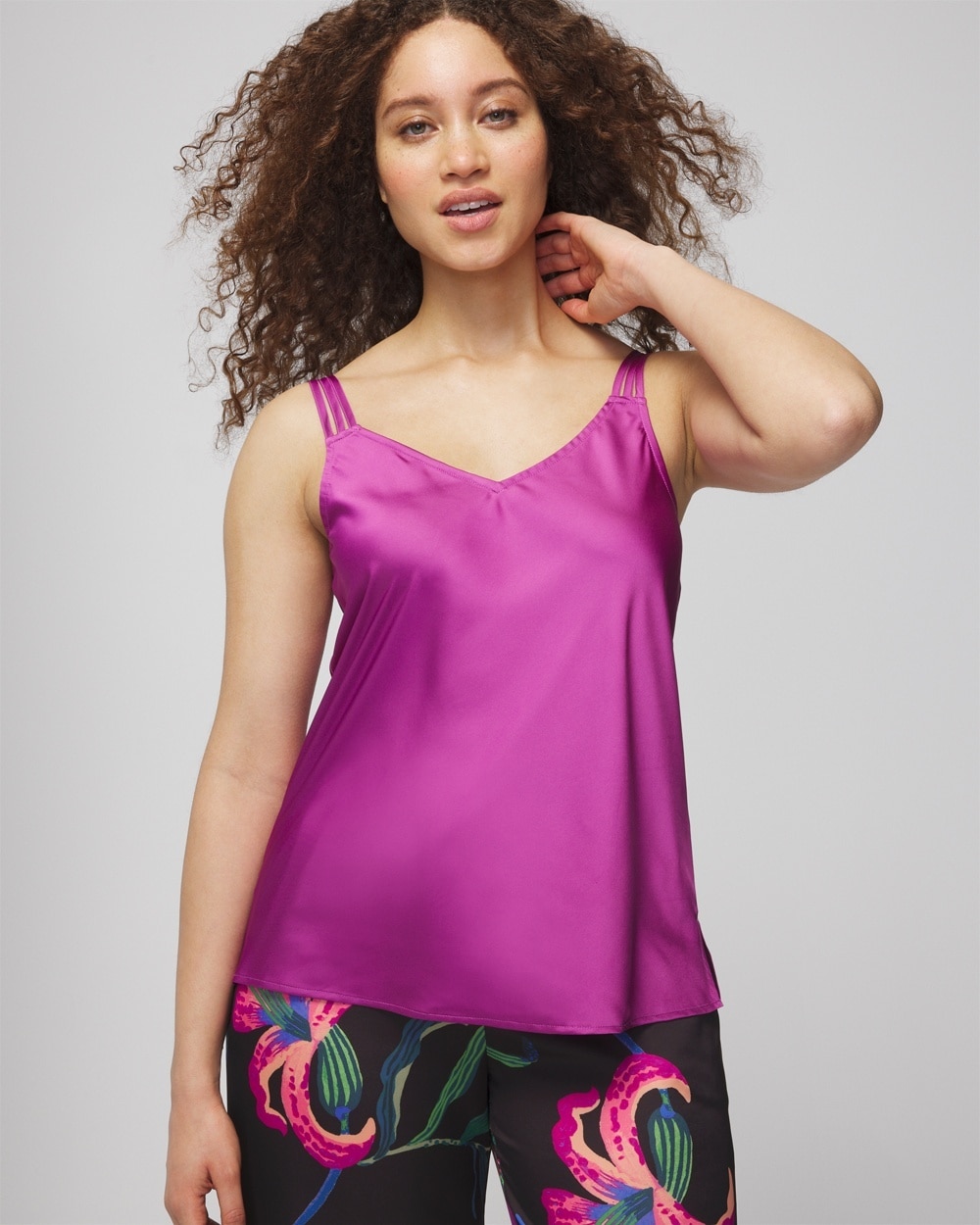 Shop Soma Women's Satin Strappy Cami In Purple Size Medium |
