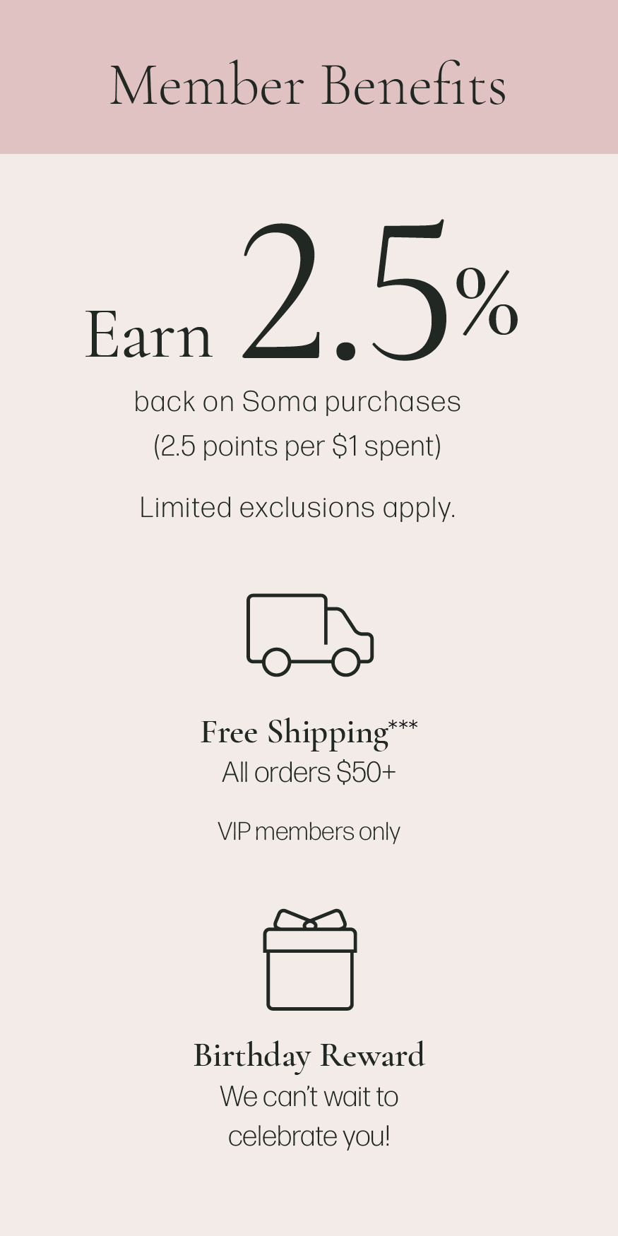 Soma member benefits